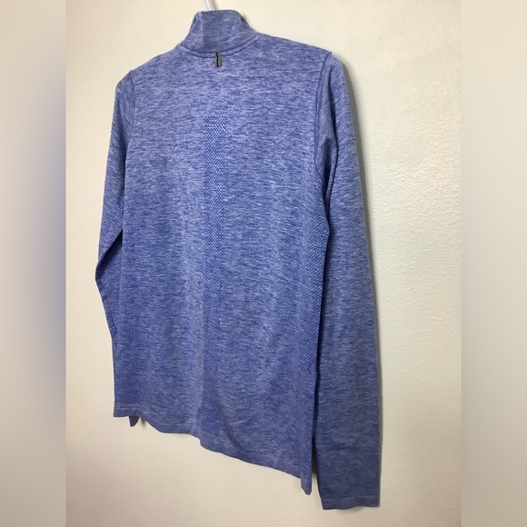 Nike Dri-Fit Blue 1/4 Zip Athletic Pullover Top Women’s Large Texting Wrists - Picture 3 of 16